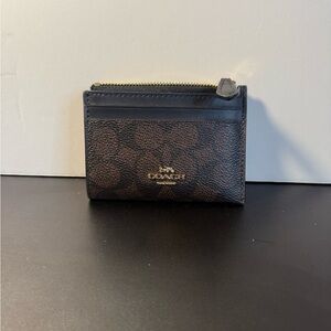 Coach Brown and Black Card Holder